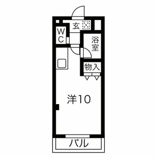 キャスティルⅠ【102号室】の間取り