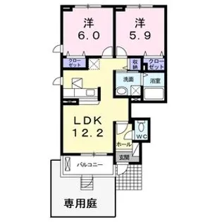 シュティール緑山【1階】の間取り