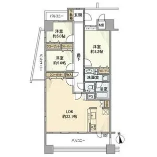 シティコーポ正木【9階】の間取り
