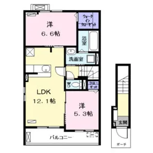 フォルトゥーナⅢ【2階】の間取り