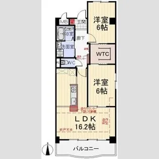 メゾンベル205【2階】の間取り