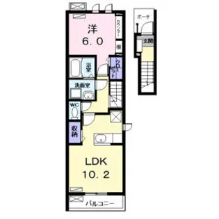 クレセント【2階】の間取り