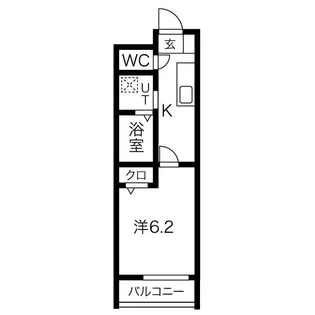 グランテラス八田駅前【2階】の間取り