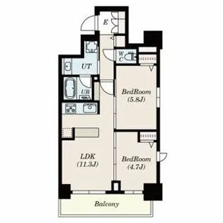 S-RESIDENCE葵Ⅱ【1102号室】の間取り