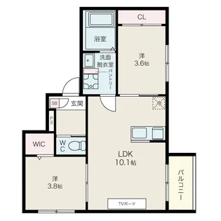 Hare Court Arakogawa Park【2階】の間取り