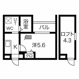 CRASTINE高畑【2階】の間取り