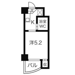 露橋ロイヤルハイツII【608号室】の間取り