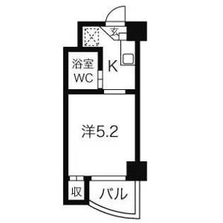 露橋ロイヤルハイツII【509号室】の間取り