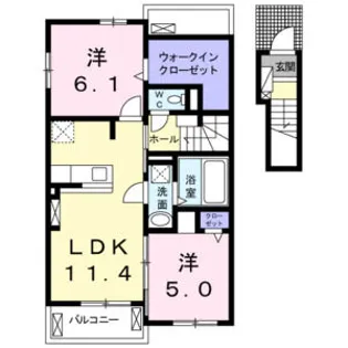 ラ・ネージュ【2階】の間取り