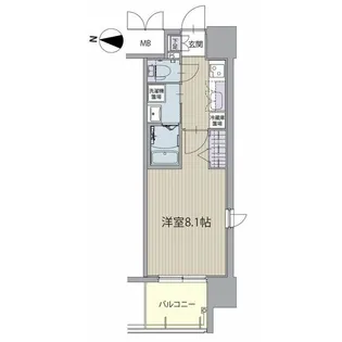 パルティール高畑アネックス【904号室】の間取り