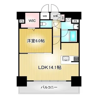 プレサンス錦プレミアム【12階】の間取り
