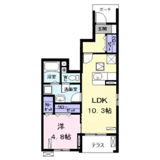 プリムローズ M【1階】の間取り