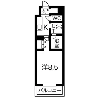 リシュドール名駅南【15階】の間取り
