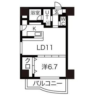 フローラル今池【302号室】の間取り