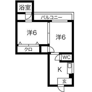 川島ビル【302号室】の間取り