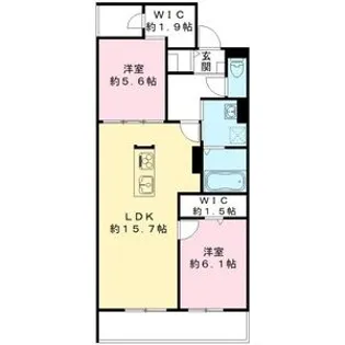 HARMONIOUS福江【203号室号室】の間取り