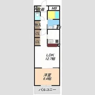 ドウェル当知【00202号室】の間取り