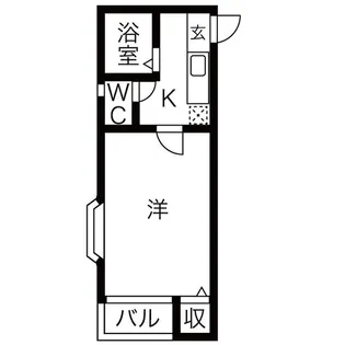 ロフト志賀本通【2階】の間取り