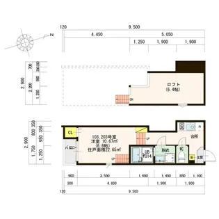 ソルテ【103号室】の間取り