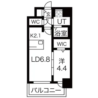 メイクスWアート今池Ⅲ【4階】の間取り
