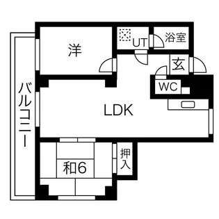 パティオB【5階】の間取り