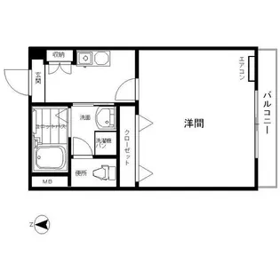ハイツ東大手【4階】の間取り