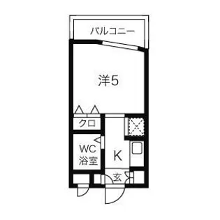 ジョイフル亀島【5階】の間取り
