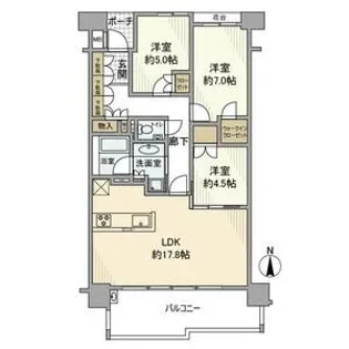 グランドメゾン藤が丘ヒルズ【5階】の間取り