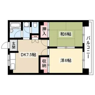 ラポール名幸【2階】の間取り
