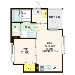Camellia烏森(カメリア烏森)【2階】の間取り