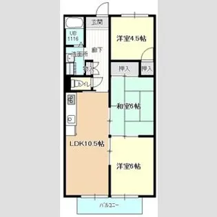 マウンテンハイツ【00102号室】の間取り