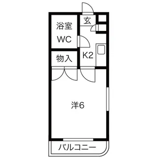 プリンセス八事【103号室】の間取り