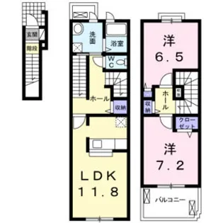 エボルシオン東光 A【2階】の間取り
