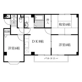 ミキハイツA【1階】の間取り