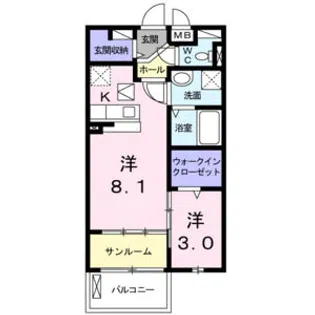 ソル レヴェンテ【1階】の間取り