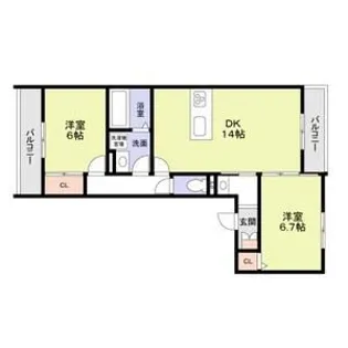 belle femme sato【2階】の間取り