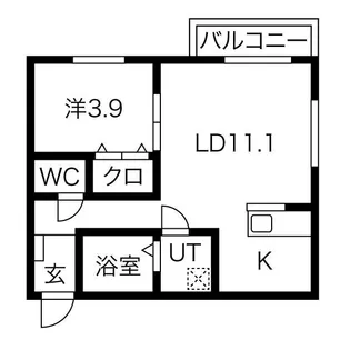 Grin at 道徳【1階】の間取り