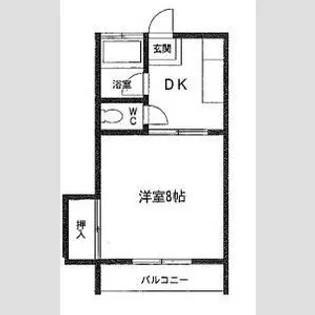 ジュネス光【1階】の間取り