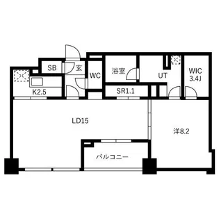 IZUMI1【905号室】の間取り