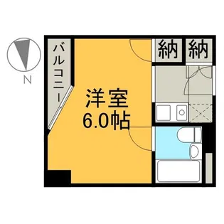 ベルモア堀詰【802号室】の間取り