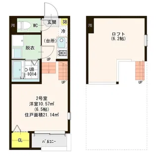 ハーモニーテラス烏森町I【1階】の間取り