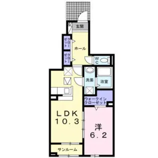 ベル熊之庄【1階】の間取り