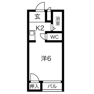 ラヴ・ウィング白鳥【103号室】の間取り
