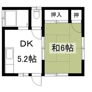 マキタ荘【北棟・1階C号室号室】の間取り