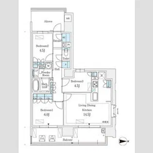 グランパセオ丸の内【5階】の間取り