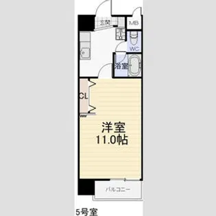 第2アイオーキャッスル【01005号室】の間取り