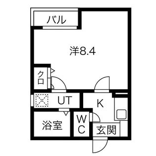 クレフラスト矢田B棟【1階】の間取り
