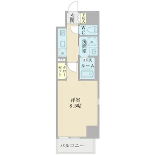プランドール那古野【0204号室】の間取り