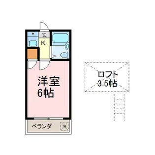 シャイン鳴尾【104号室】の間取り