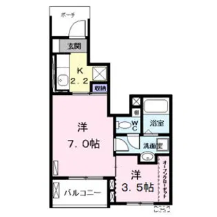 シュエット【103号室】の間取り